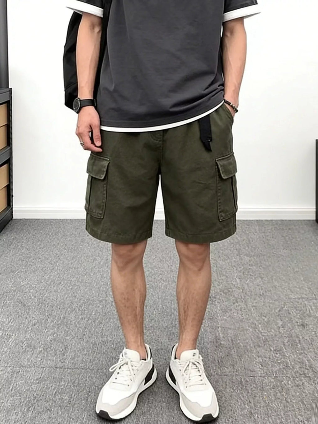 Men's Plus Size Casual Cargo Shorts