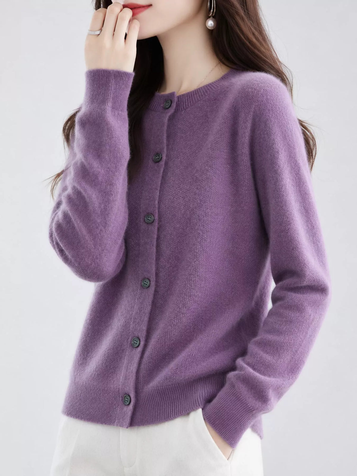 Button-Down Long Sleeve Cardigan