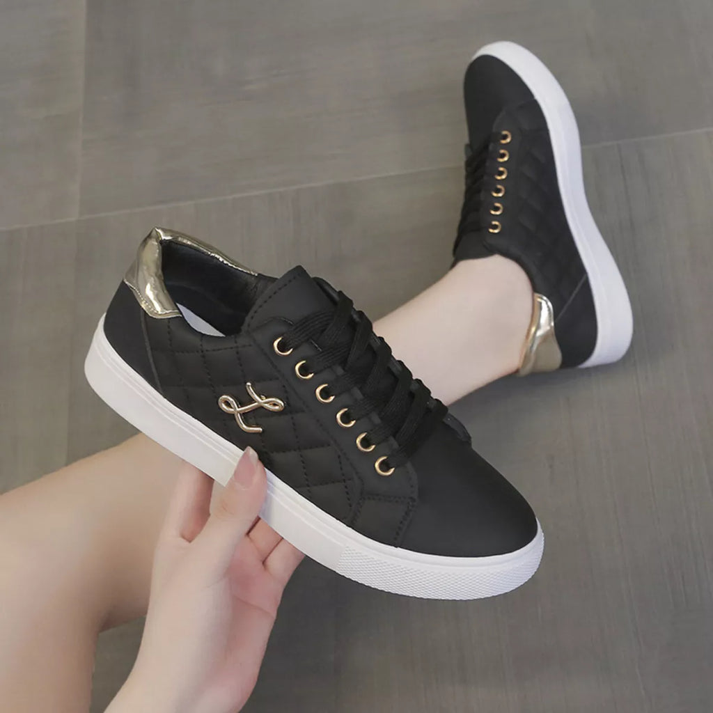 Round Toe Lace Up Sneakers