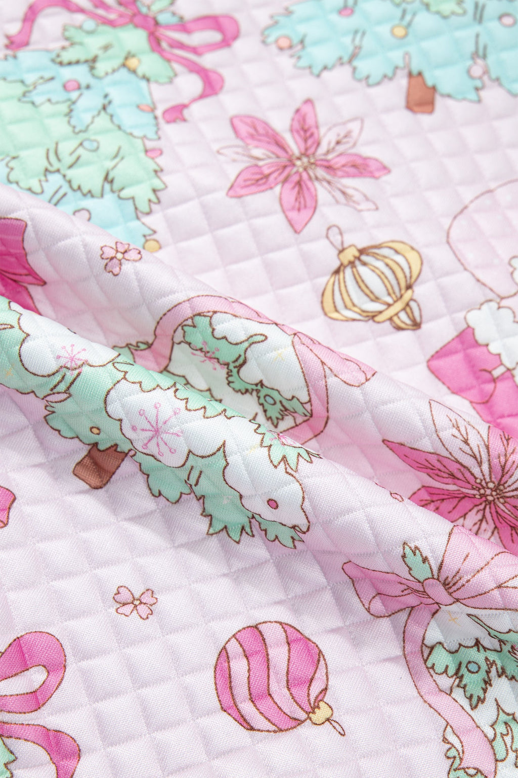 Christmas Santa Quilted Buttoned Collar Sweatshirt