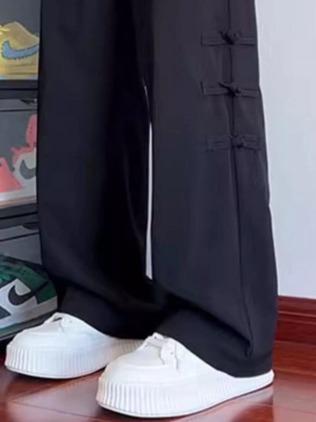 Men's Plus Size Drawstring Wide Leg Pants