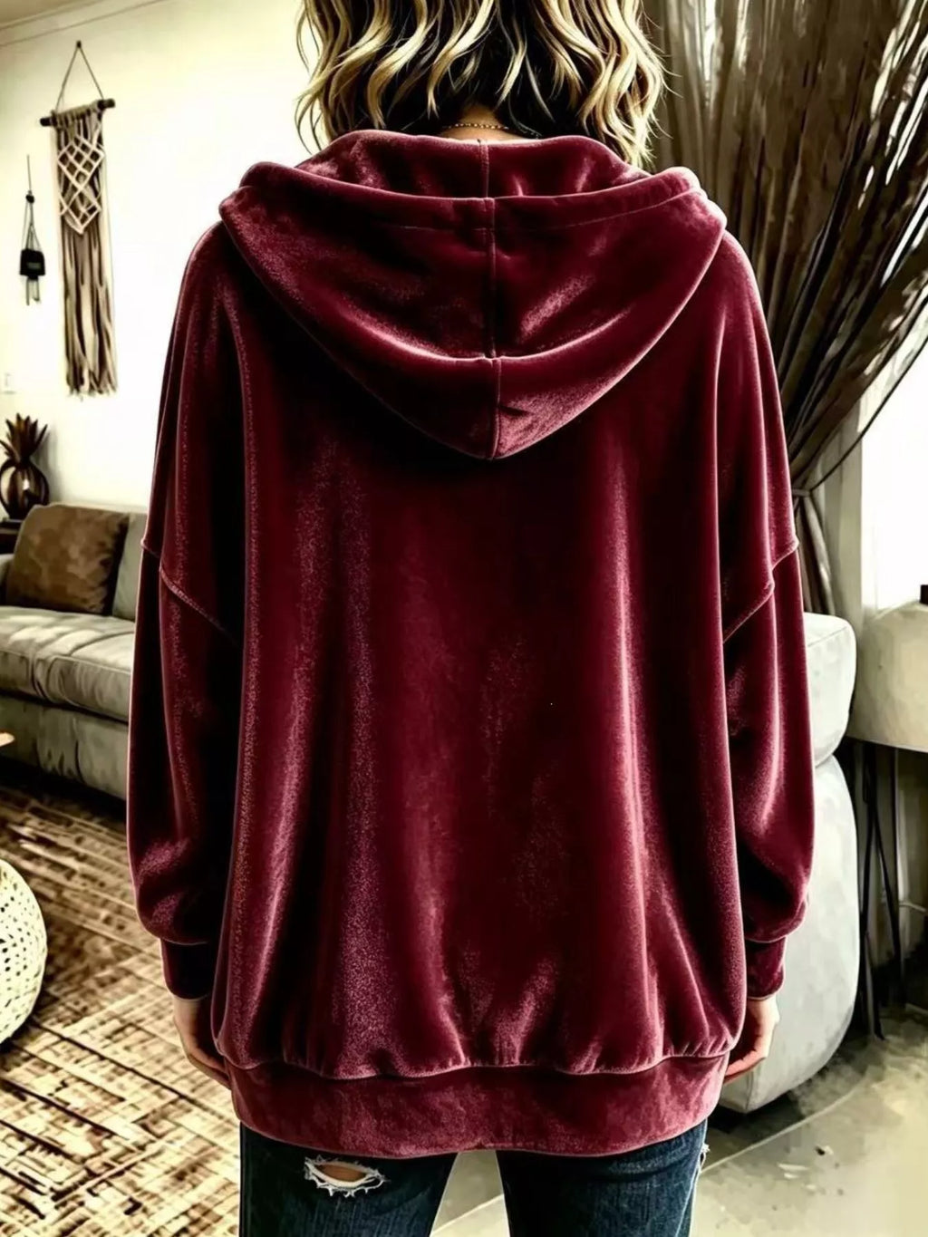 Full Size Casual Button-Down Hooded Outerwear Plus Size