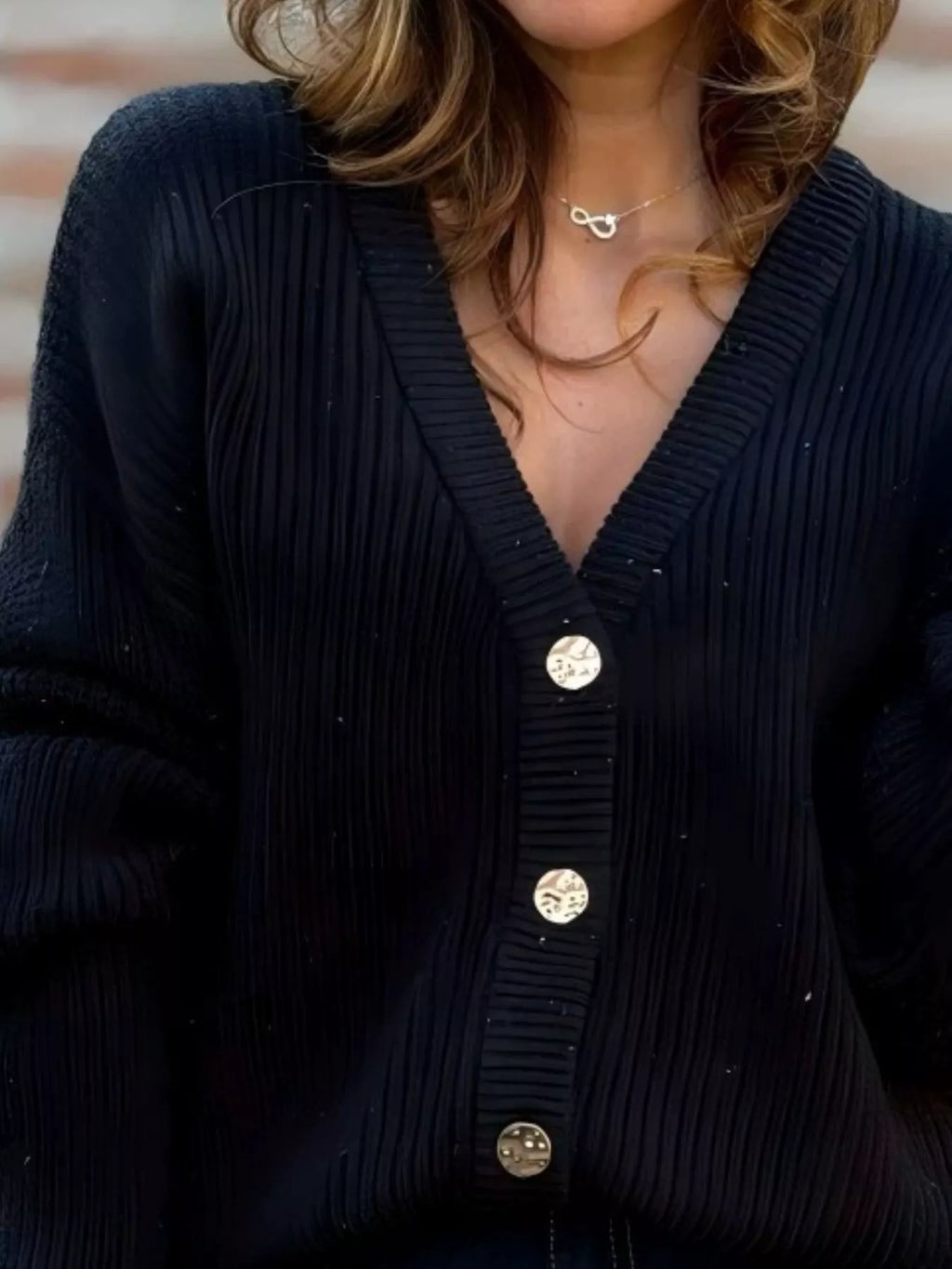 Full Size V-Neck Button-Up Cardigan Plus Size