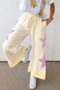 Star Patch Wide Leg Pants