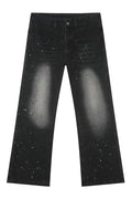 Splash Ink Washed Jeans with Pockets