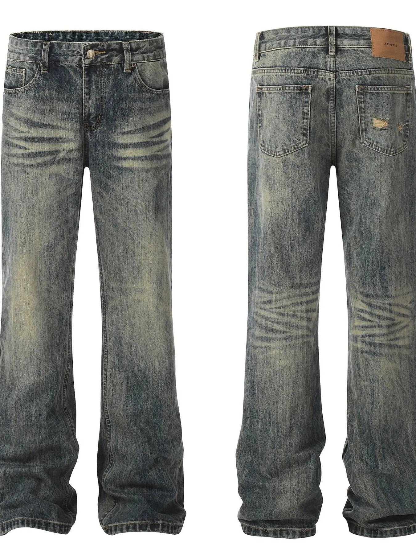 Men's Wash Straight Leg Jeans