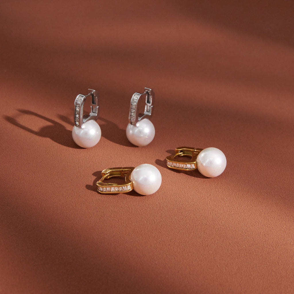 Resin Pearl Drop Earrings Collection