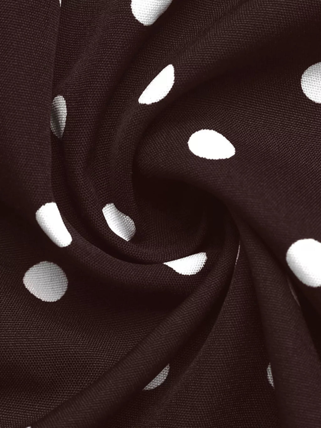 Polka Dot Flare Sleeve Tie Neck Dress