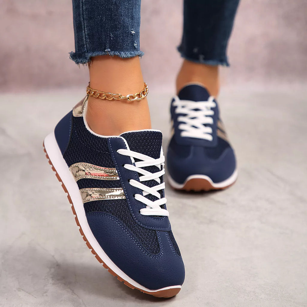 Round Toe Lace Up Sneakers