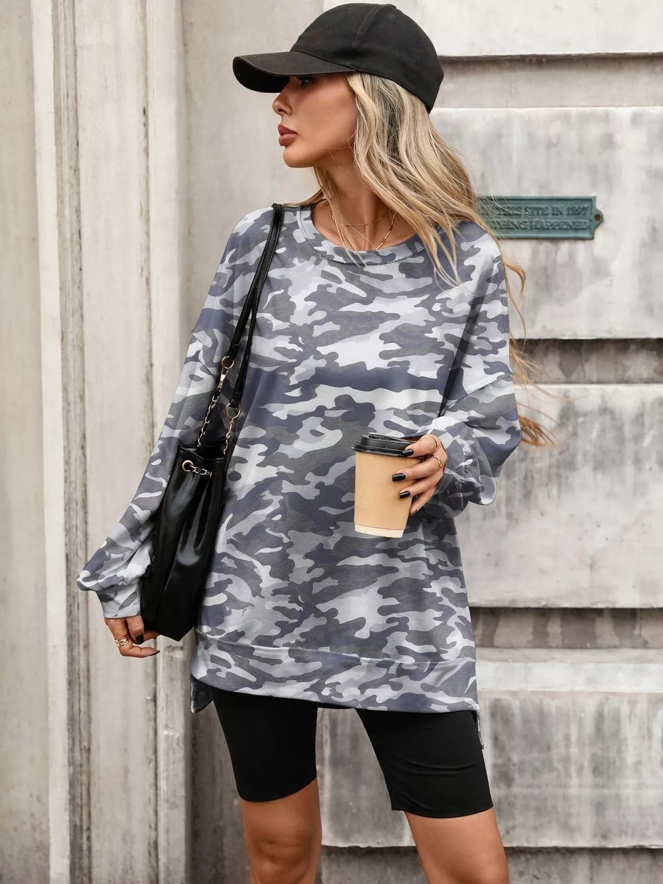 Printed Round Neck Sweatshirt