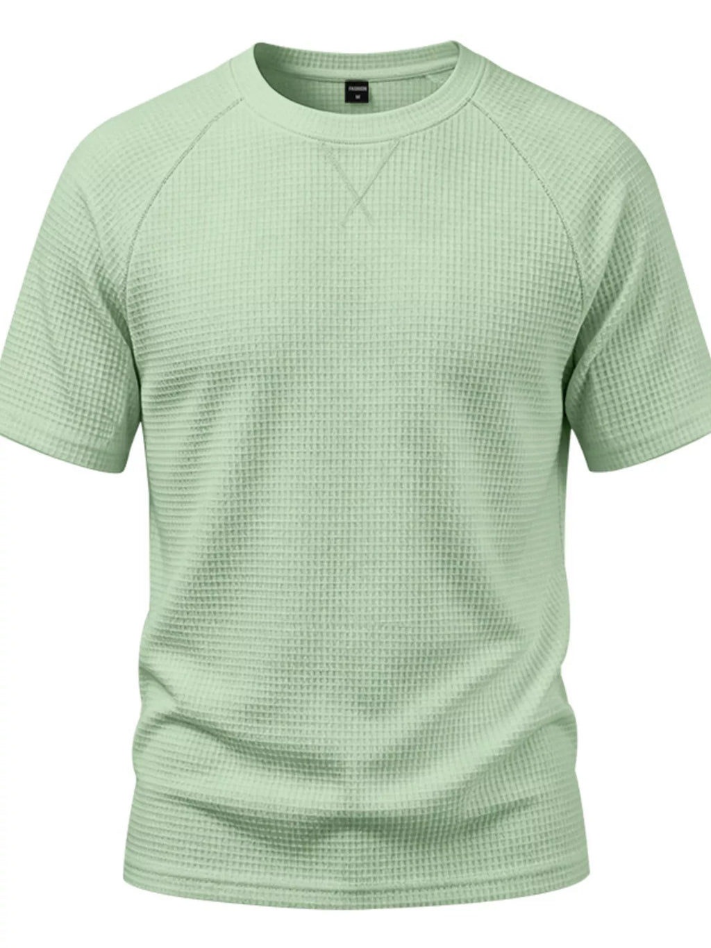 Men's Full Size Waffle Knit Raglan Short Sleeve T-Shirt Plus Size