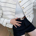 Skinny Leather Belt with Silver Buckle