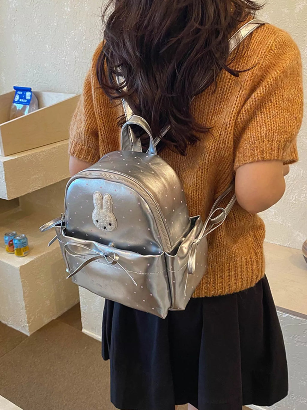 Bunny Polka Dot Backpack Bag