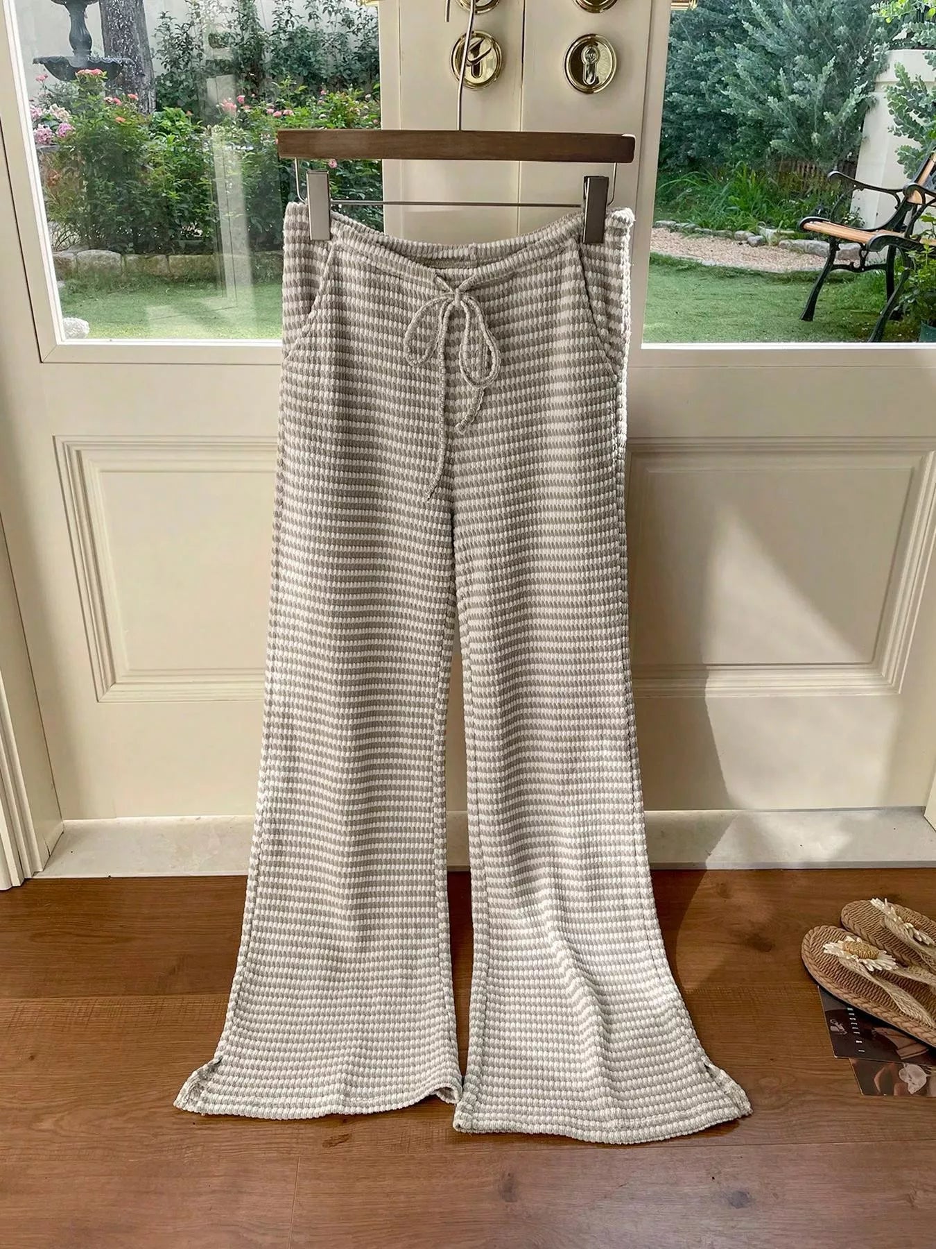 Drawstring Wide Leg Pants