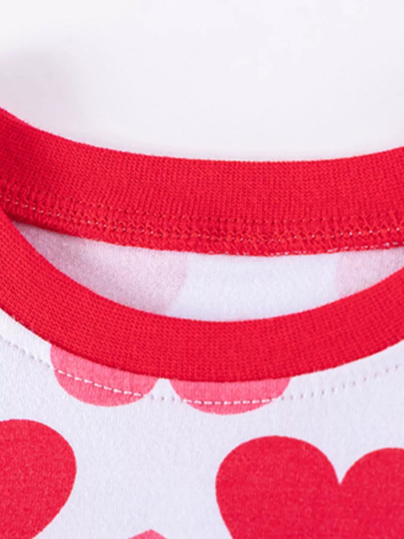 Children's Heart Print Long Sleeve Top and Flared Pants Set