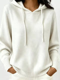 Cozy Ribbed Long‑Sleeve Hooded Sweater