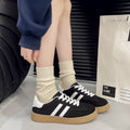 Round Toe Lace Up Sneakers