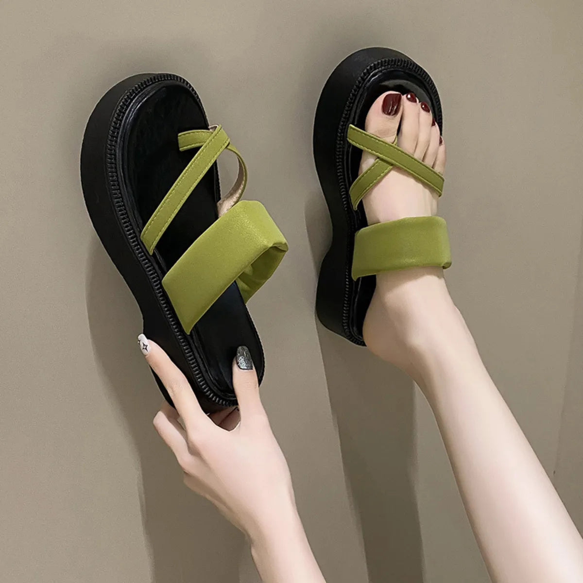 Multi-Strap Platform Sandals