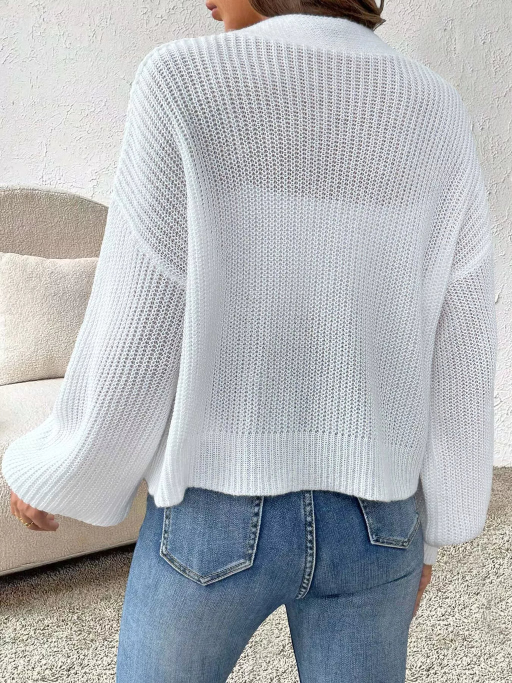 Strawberry Applique Button Up Cardigan