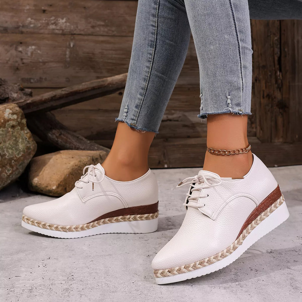 Point Toe Lace Up Sneakers