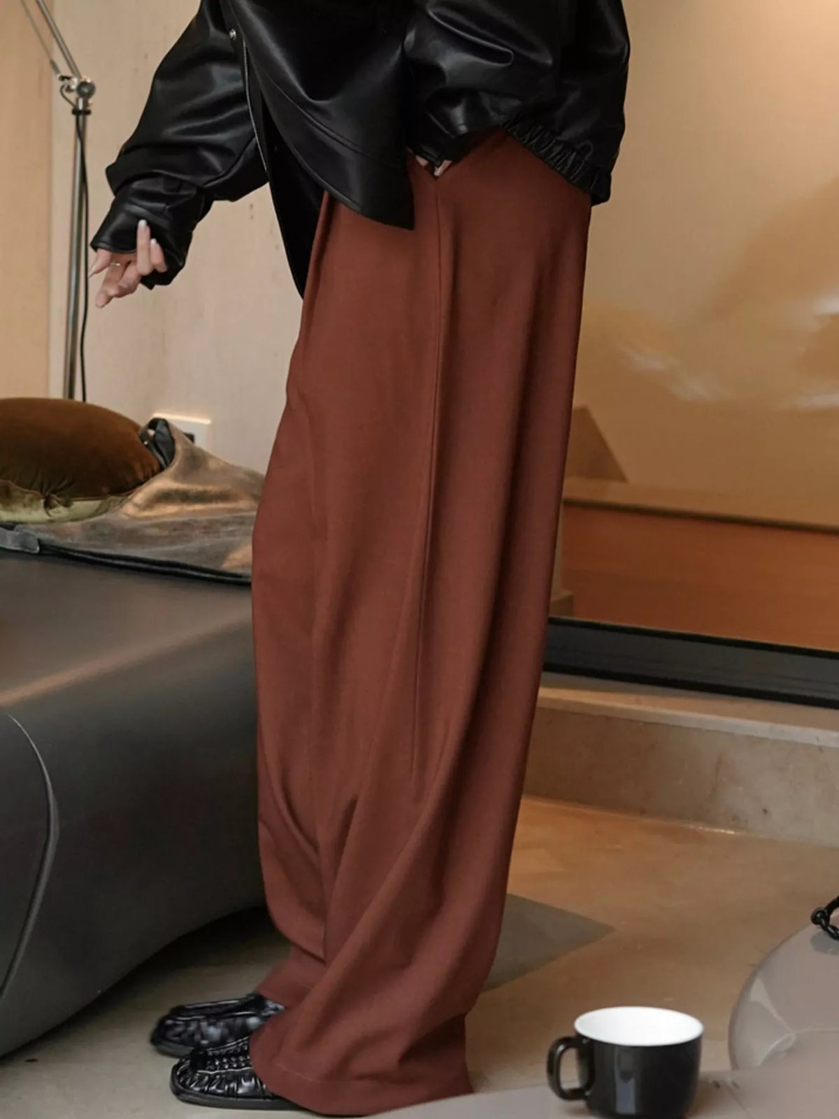 High-Waisted Wide-Leg Pants