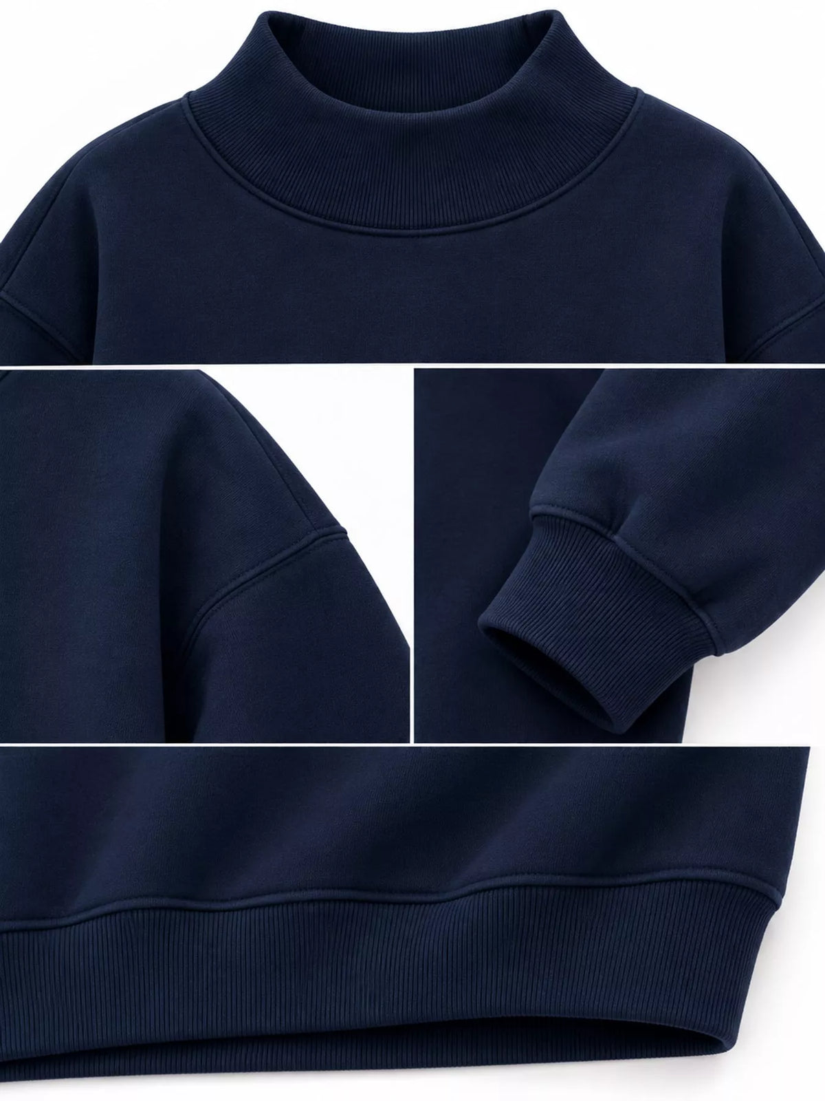 Oversized Mock Neck Long Sleeve Sweatshirt