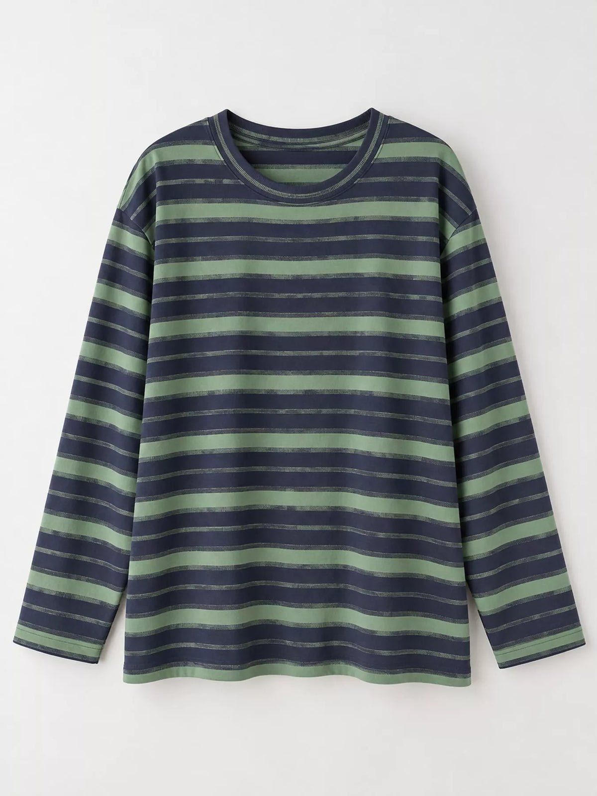 Oversized Striped Crew Neck T-Shirt