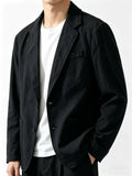 Men's Plus Size Button Up Long Sleeve Blazer