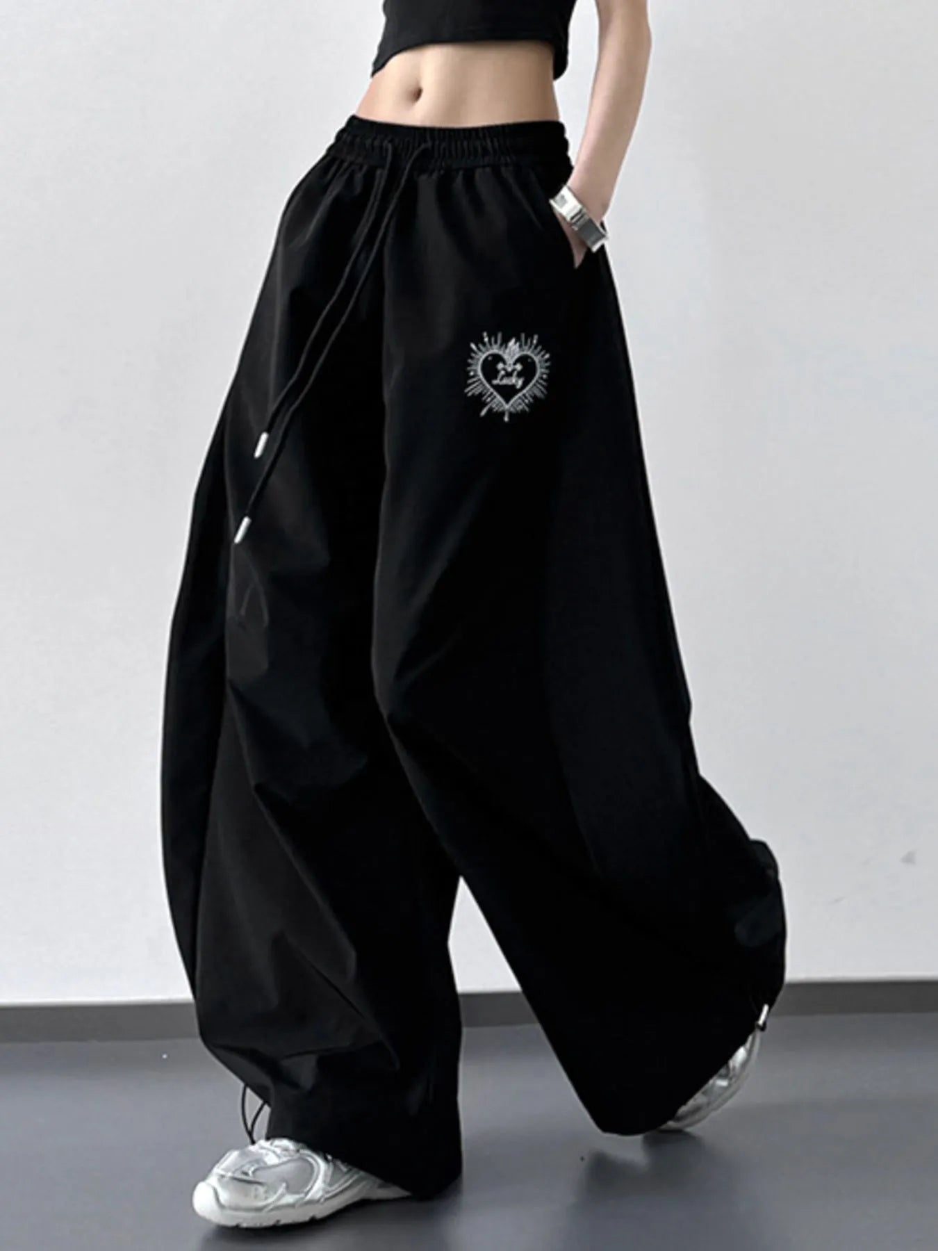 Wide Leg Drawstring Pants