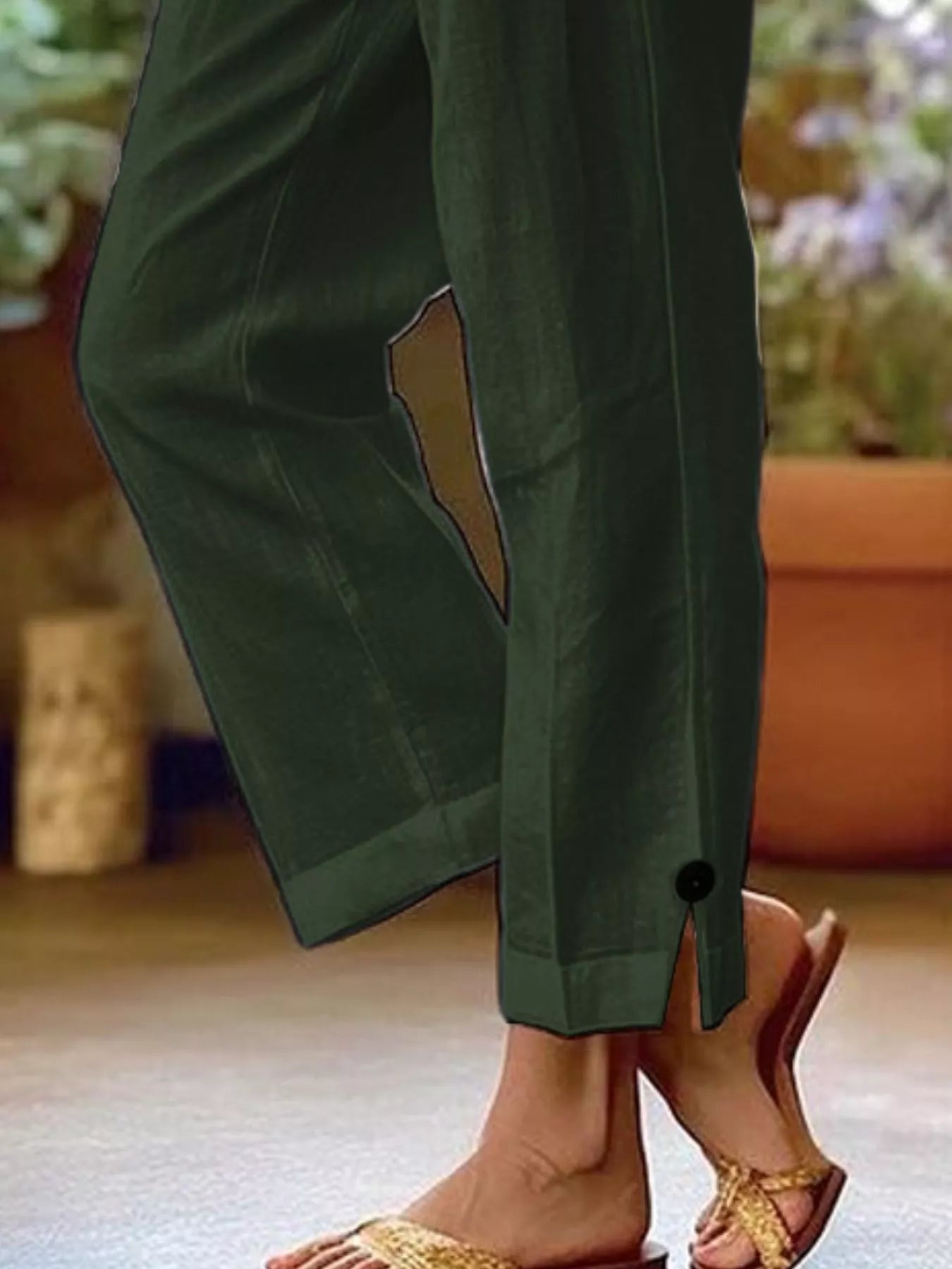 Full Size Casual Wide-Leg Pants Plus Size