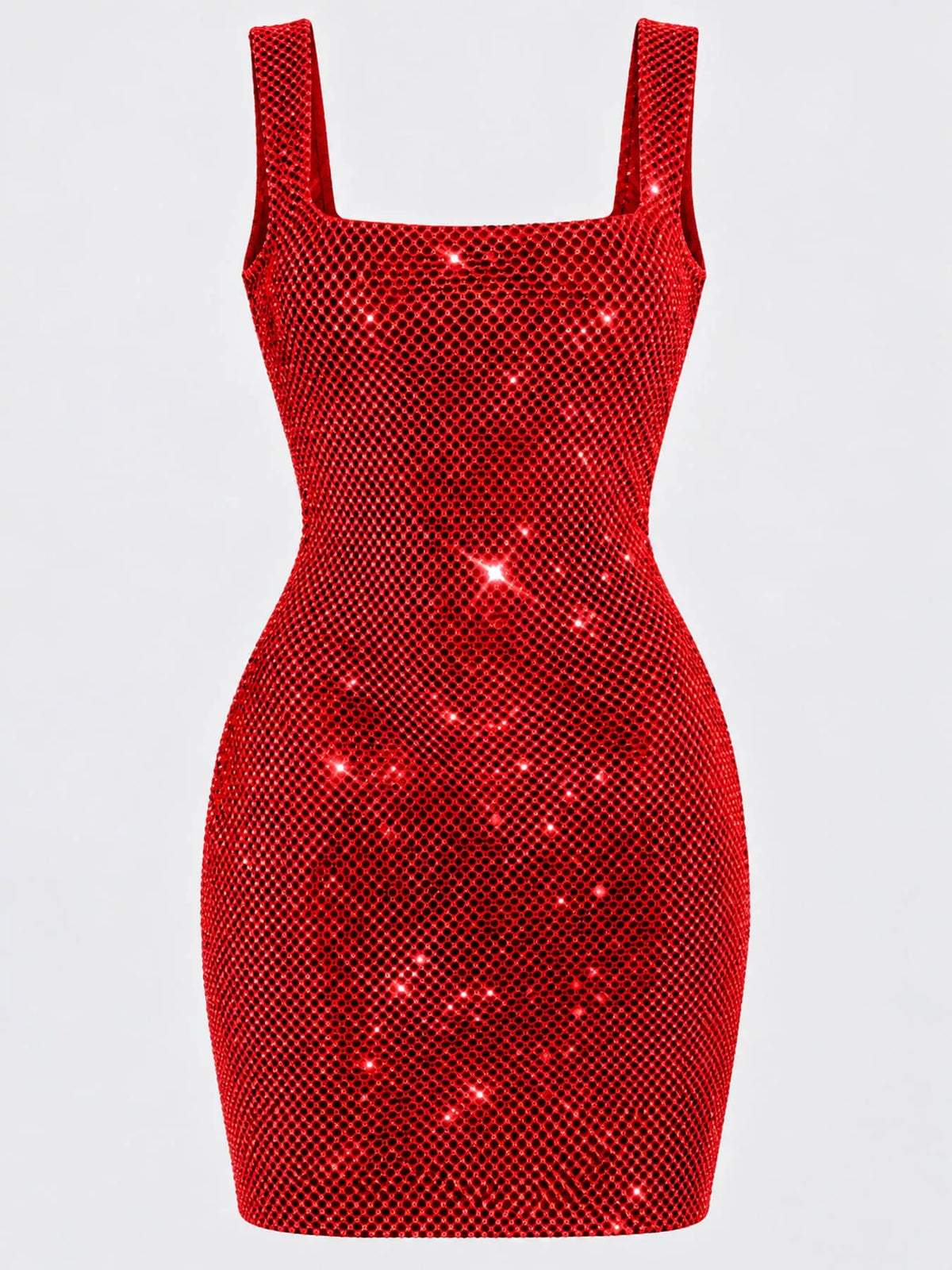 Backless Rhinestone Embellished Bodycon Mini Dress
