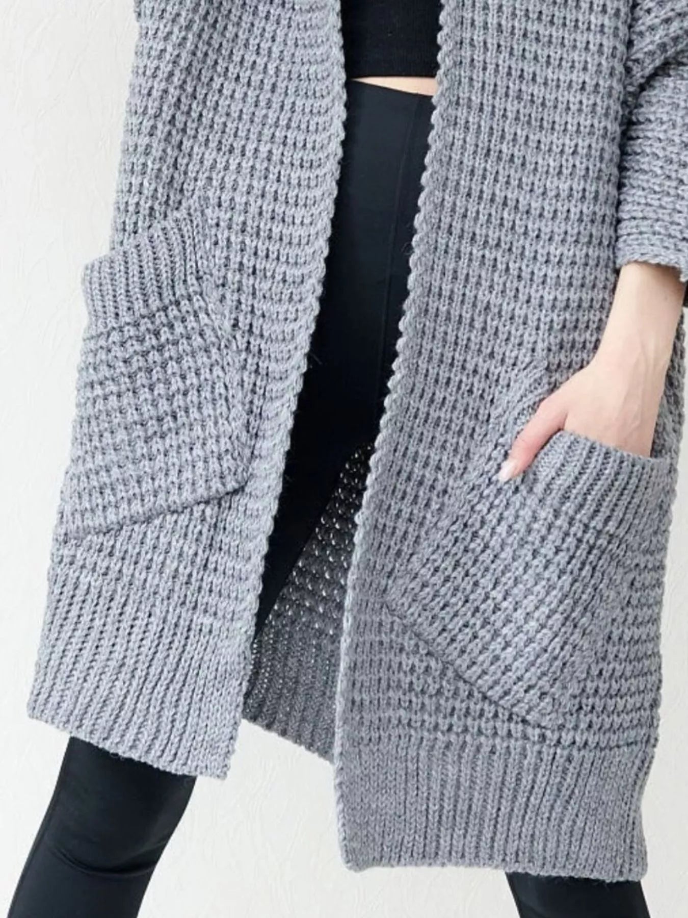 Chunky Knit Open Front Cardigan