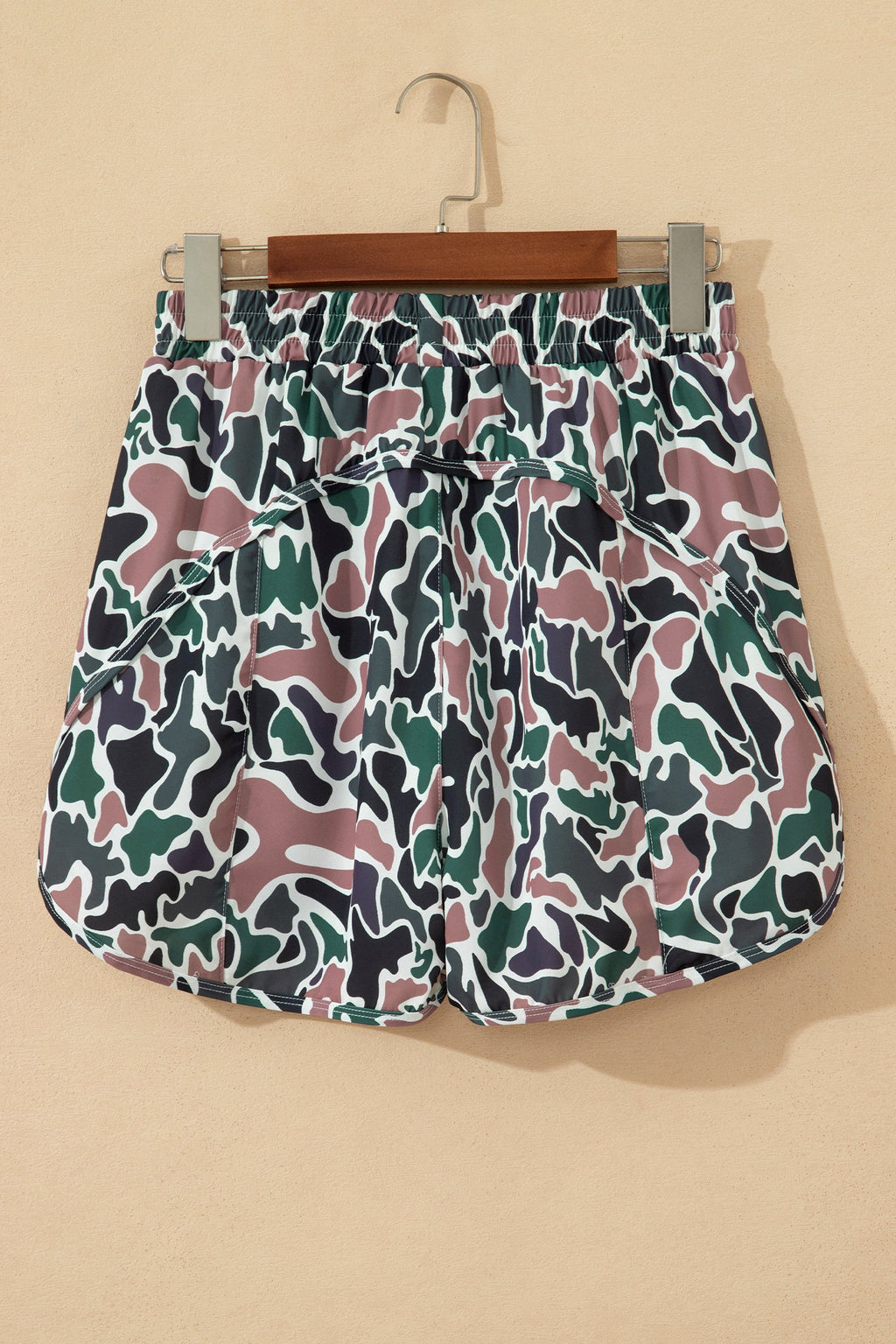Multicolour Camouflage Print Athletic Lined Shorts