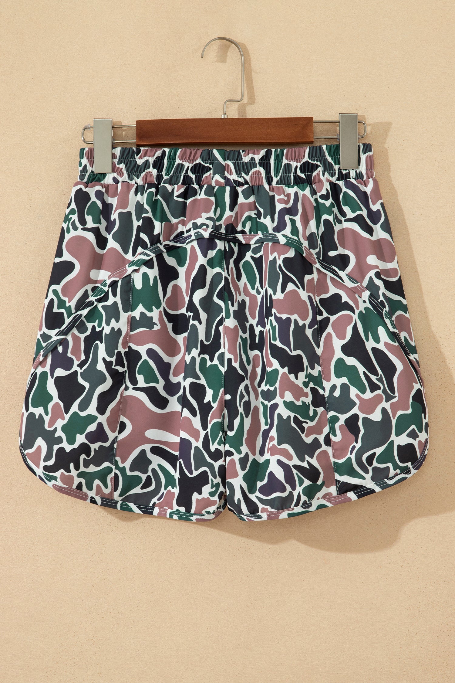 Multicolour Camouflage Print Athletic Lined Shorts