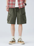 Men's Plus Size Cargo Shorts with Multiple Pockets