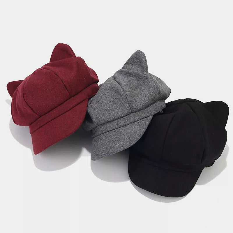 Cat Ear Newsboy Hat