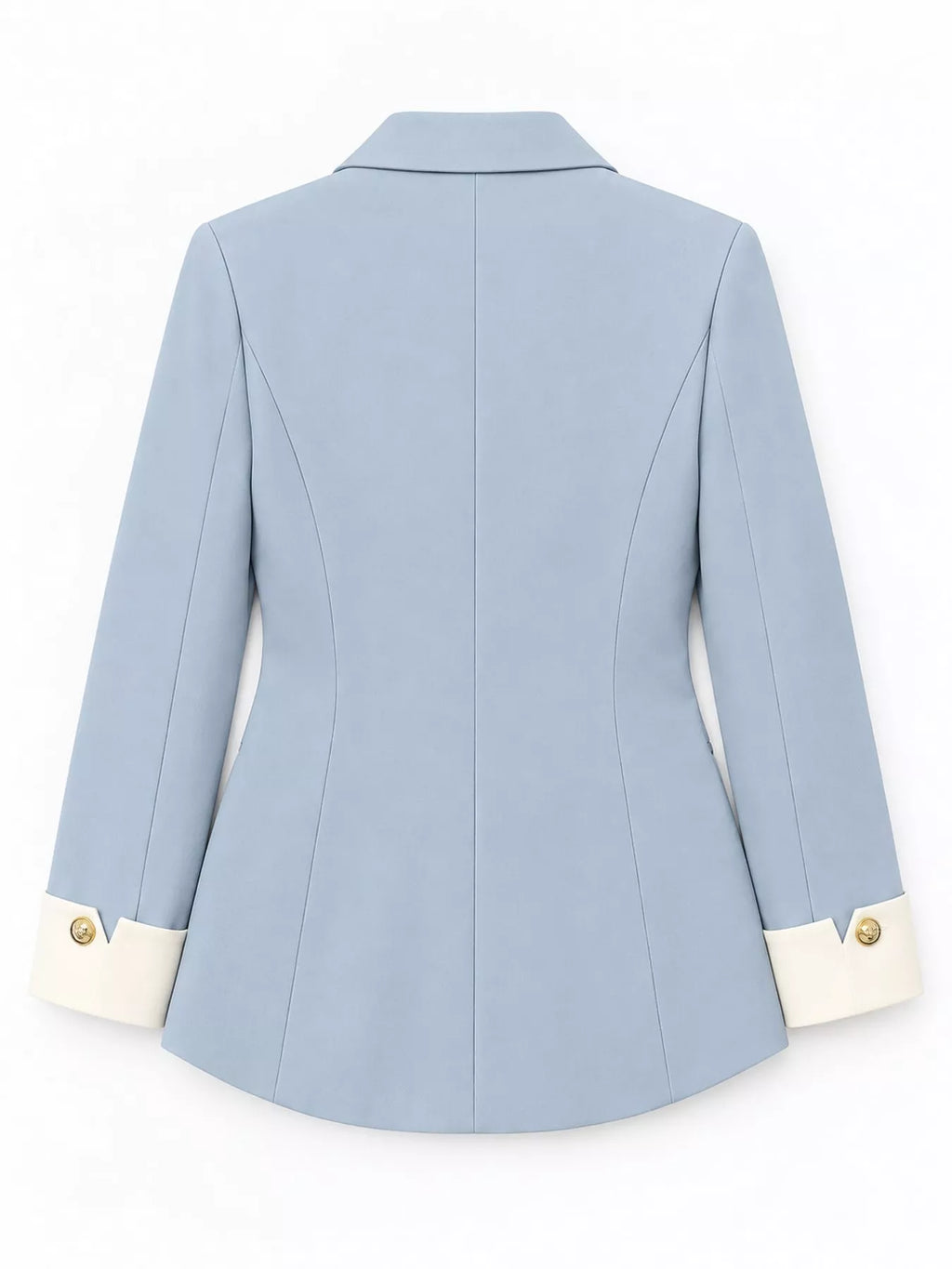 Full Size Single-Breasted Blazer with Gold Button Accents Plus Size