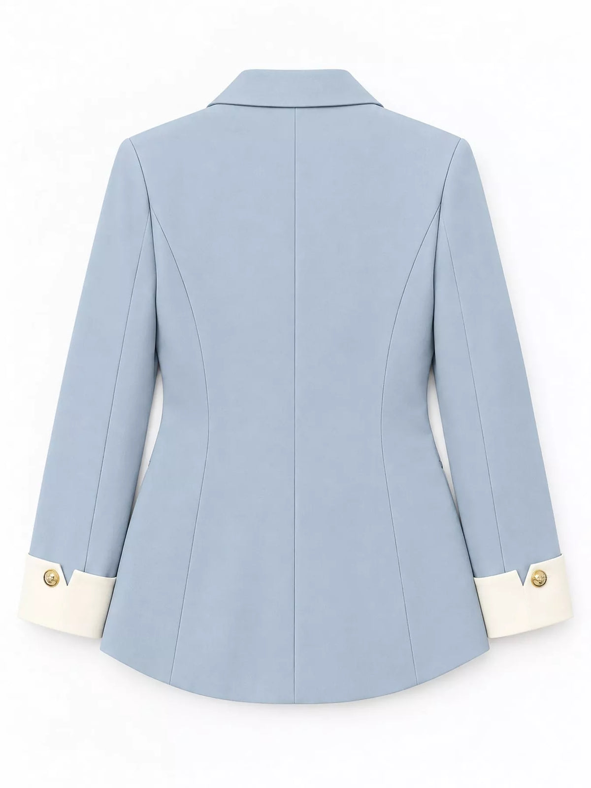 Full Size Single-Breasted Blazer with Gold Button Accents Plus Size