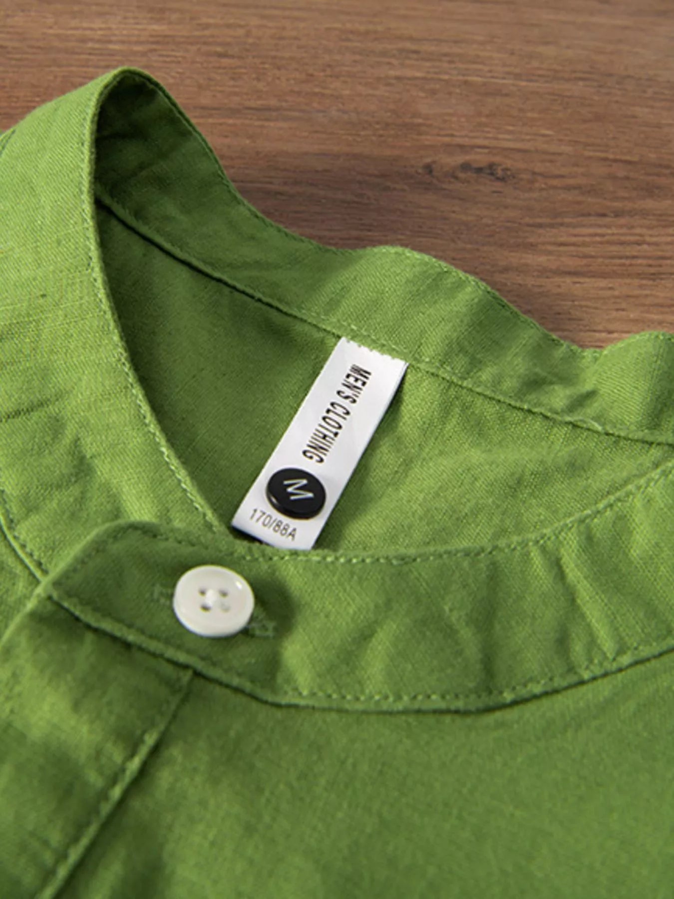 Men's Plus Size Button Detail Short Sleeve Blouse