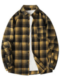 Men's Plus Size Plaid Long Sleeve Shirt