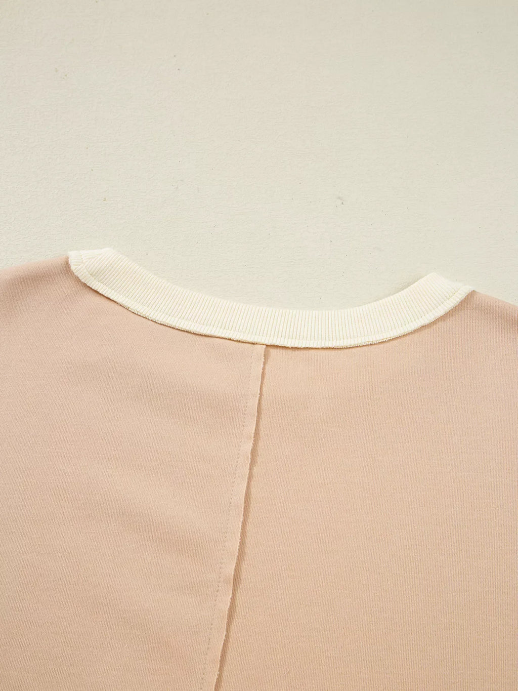 Color Block Textured Patchwork Pullover Sweatshirt