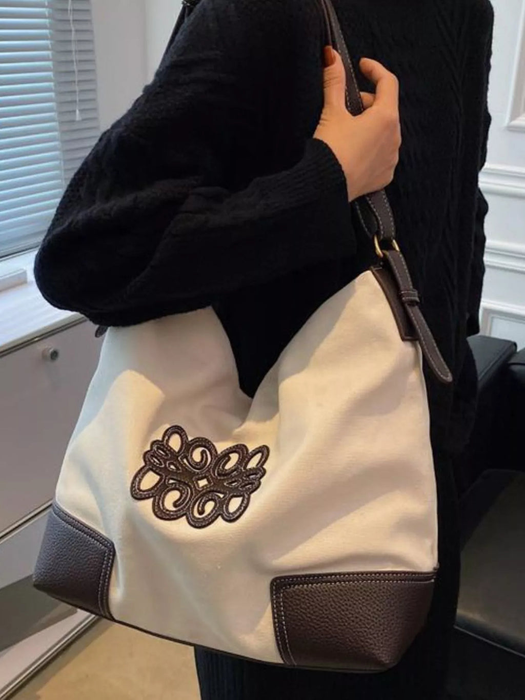 Embroidered Canvas Tote Bag
