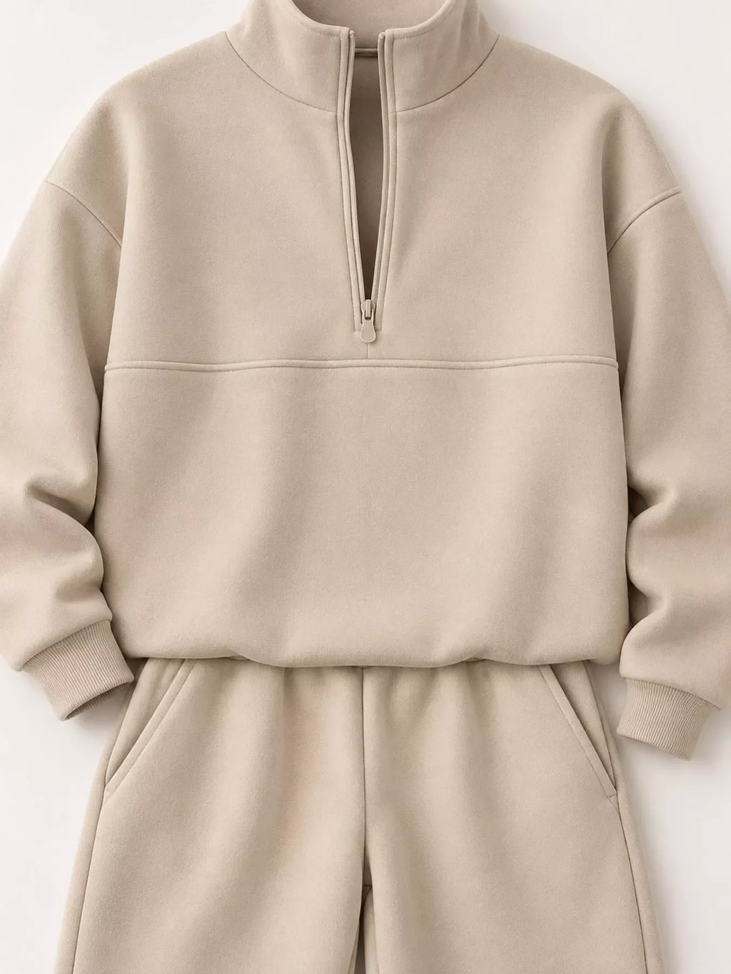 Half-Zip Sweatshirt and Joggers Set