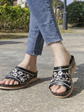 Floral Embroidered Comfort Sandals