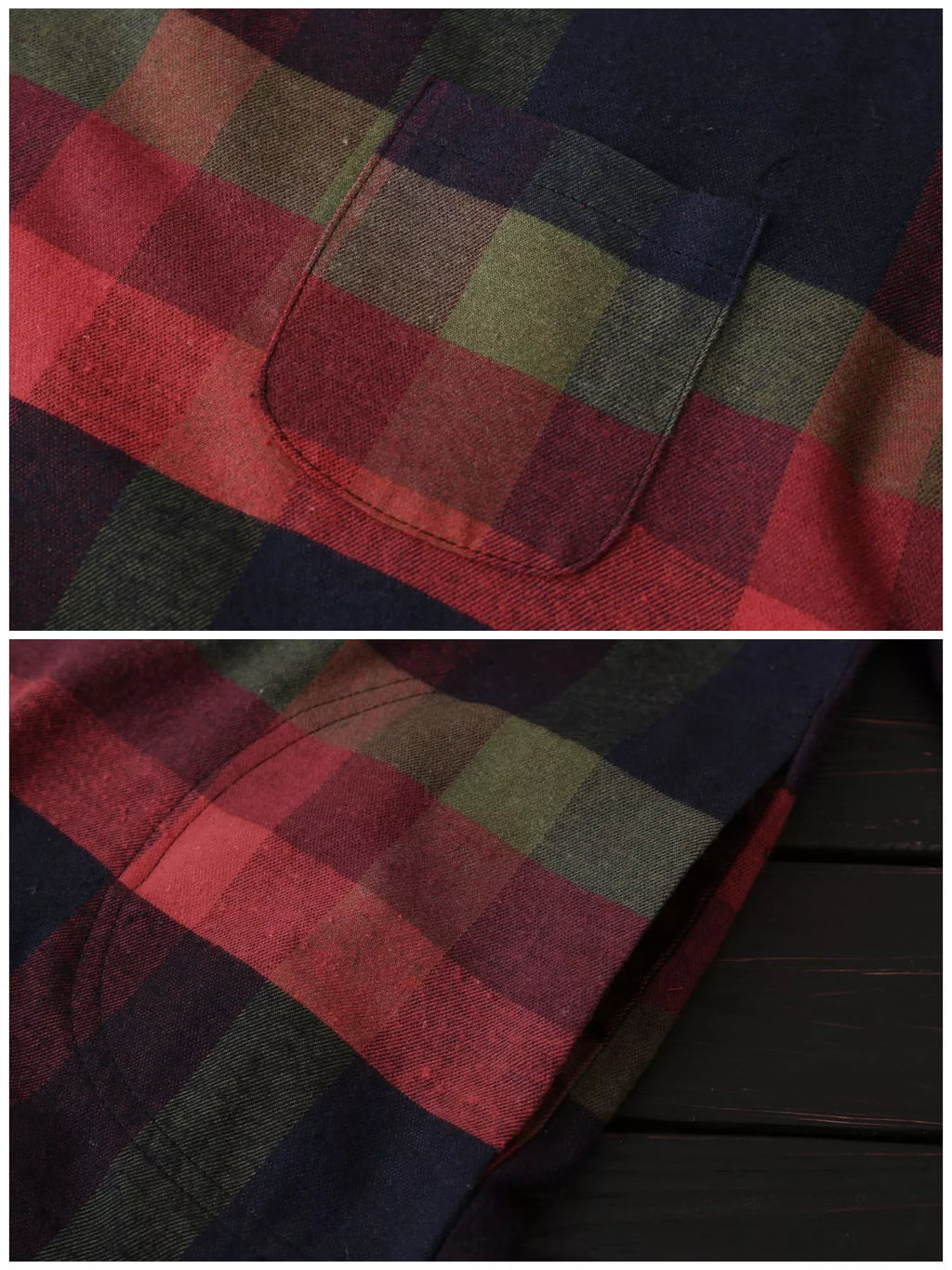 Vintage Plaid Loose Casual Long Sleeve Dress