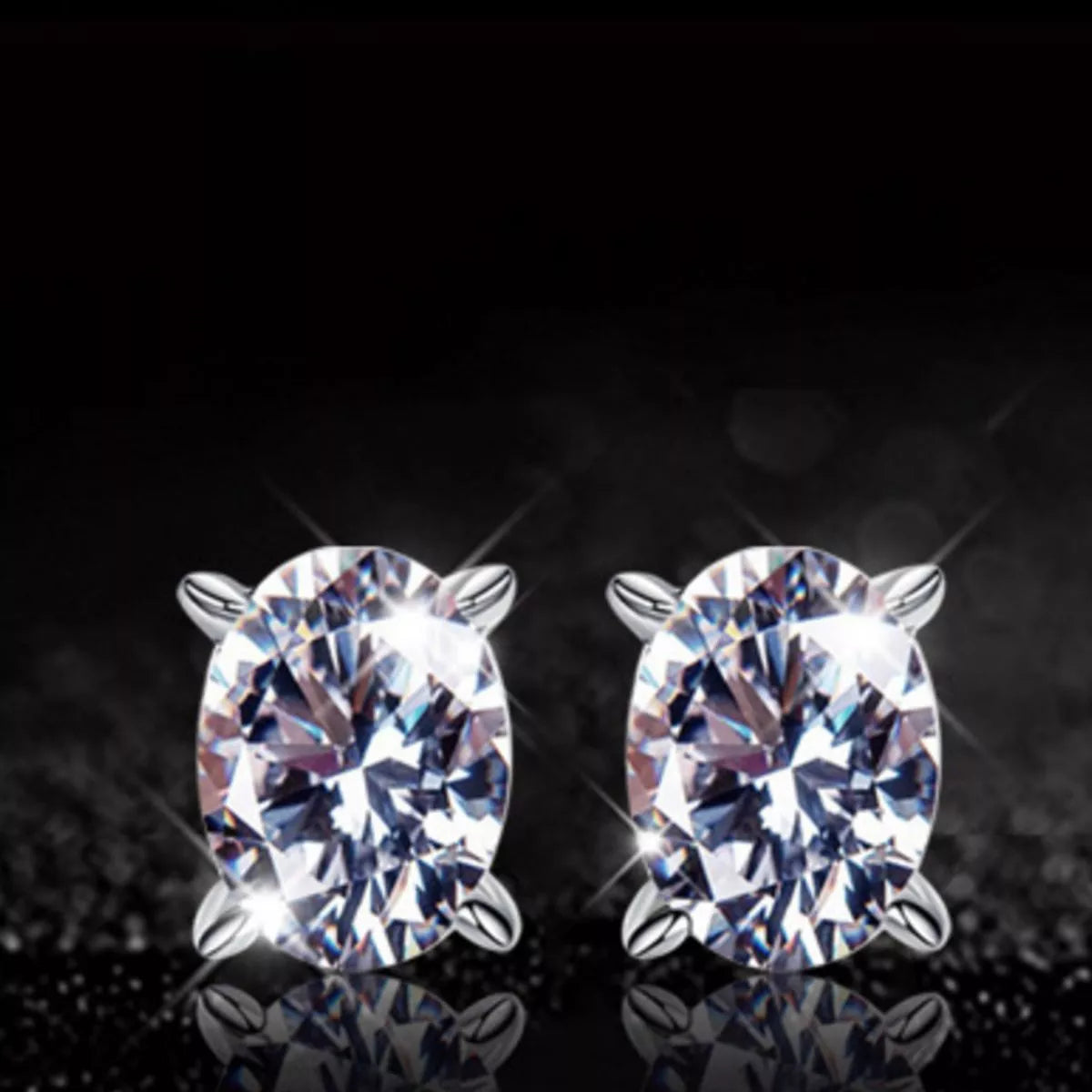 1 Carat Moissanite 925 Sterling Silver Stud Earrings