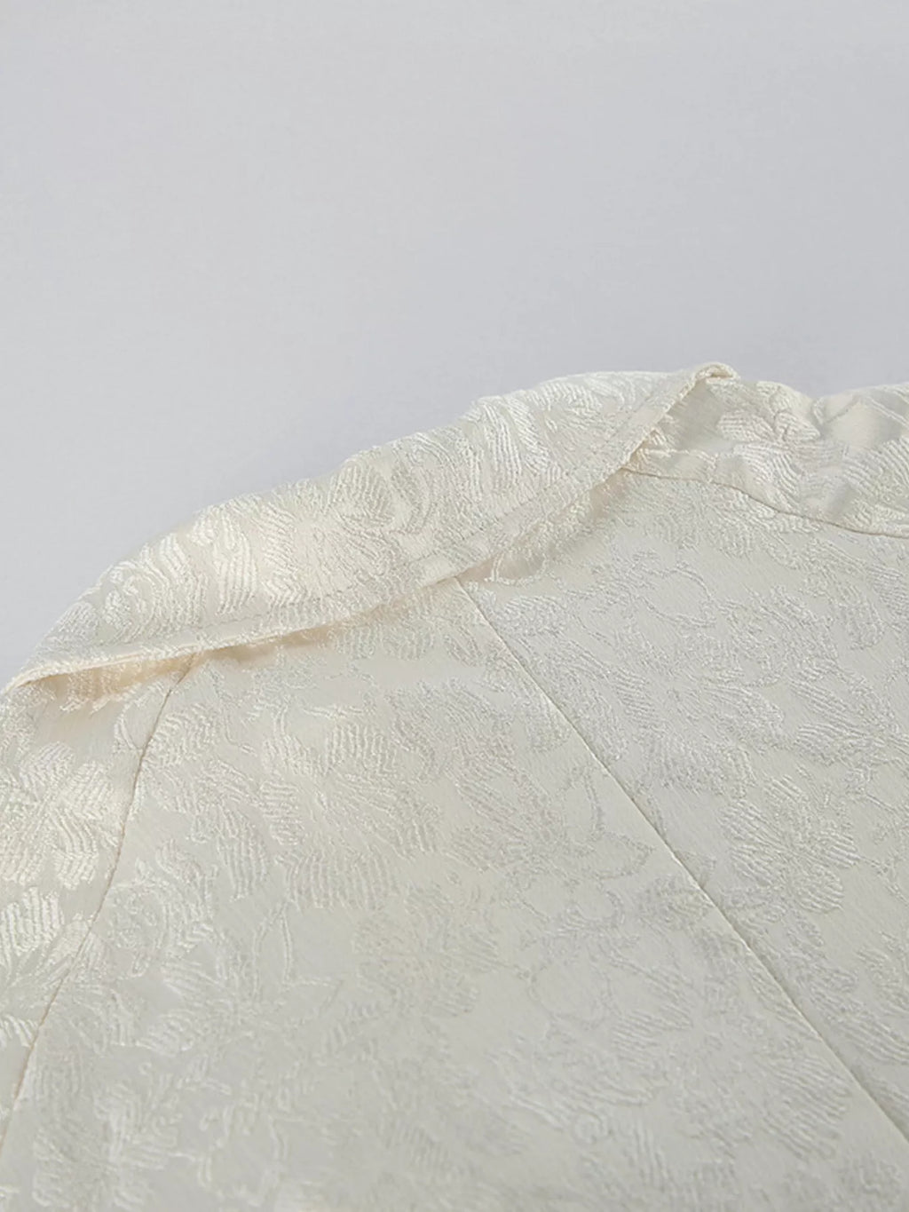 Jacquard Bomber Jacket with Drawstring Waist
