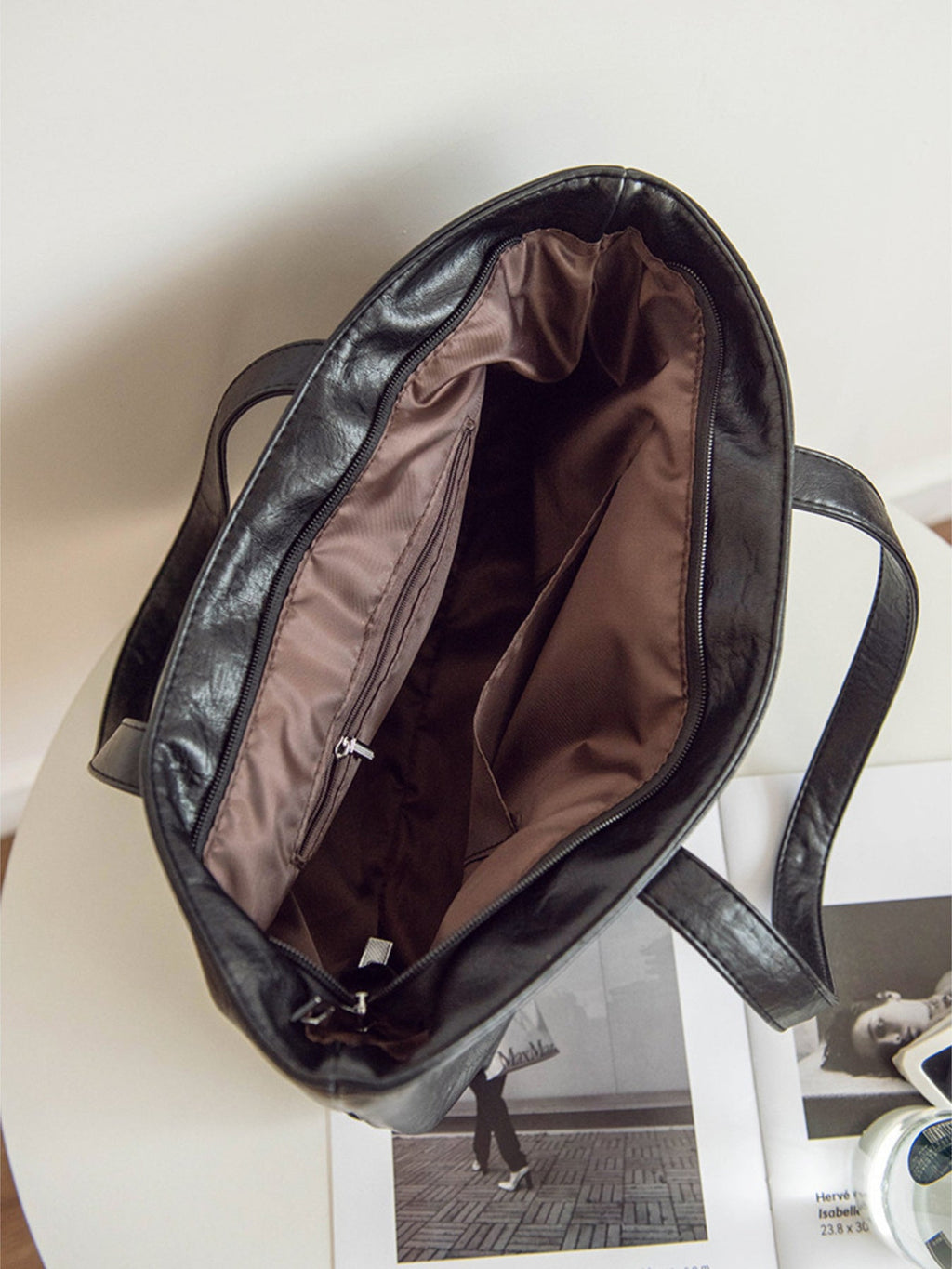 Classic PU Leather Tote Handbag