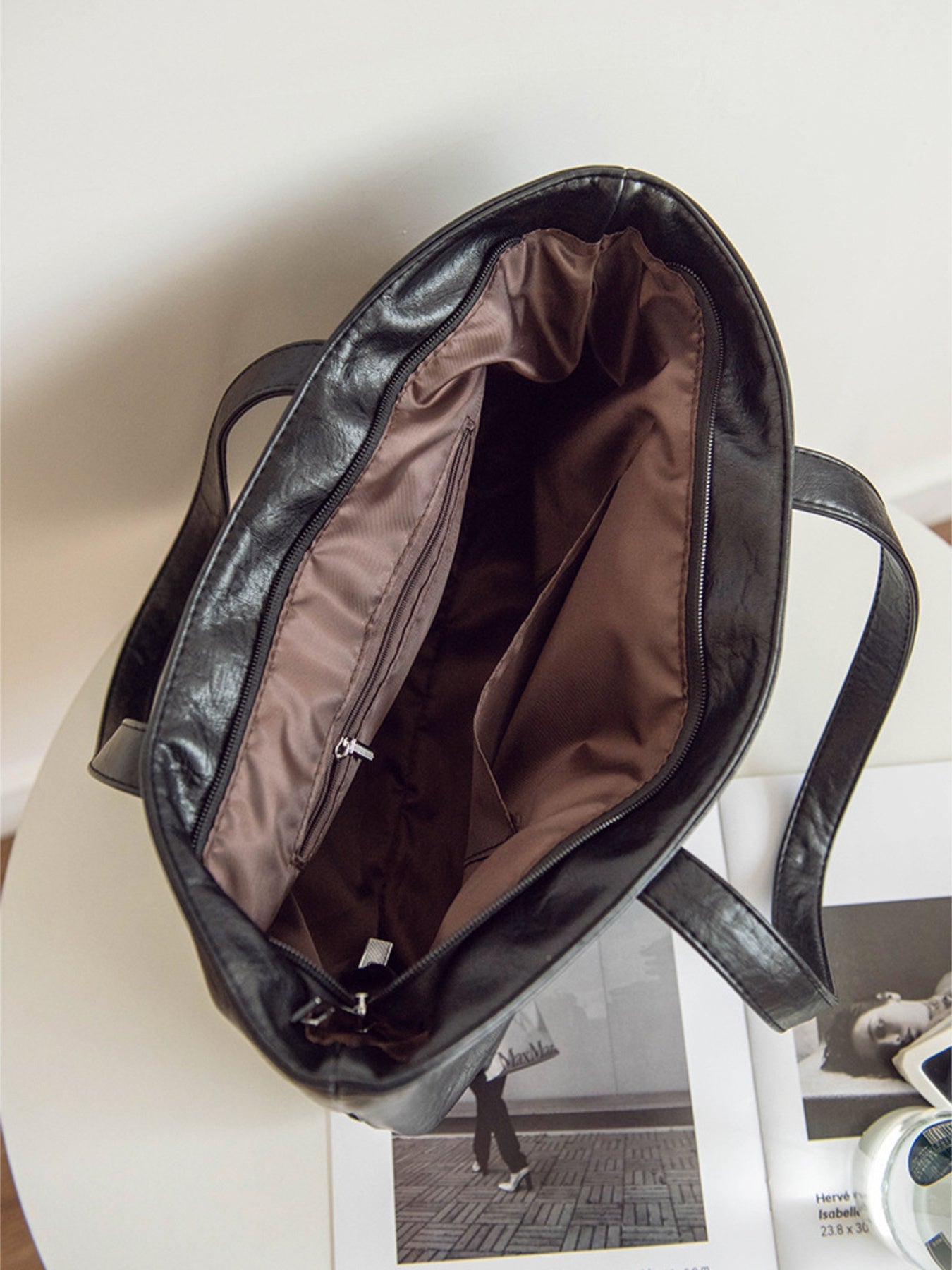 Classic PU Leather Tote Handbag