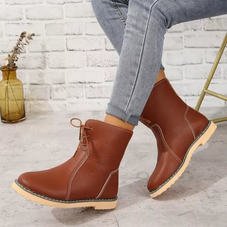 Round Toe Platform Boots